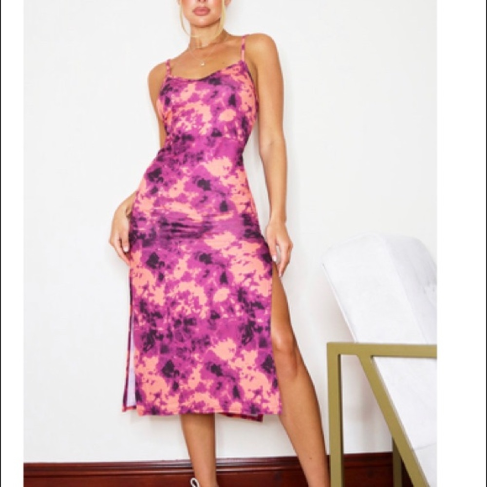 Midi tie dye dress
